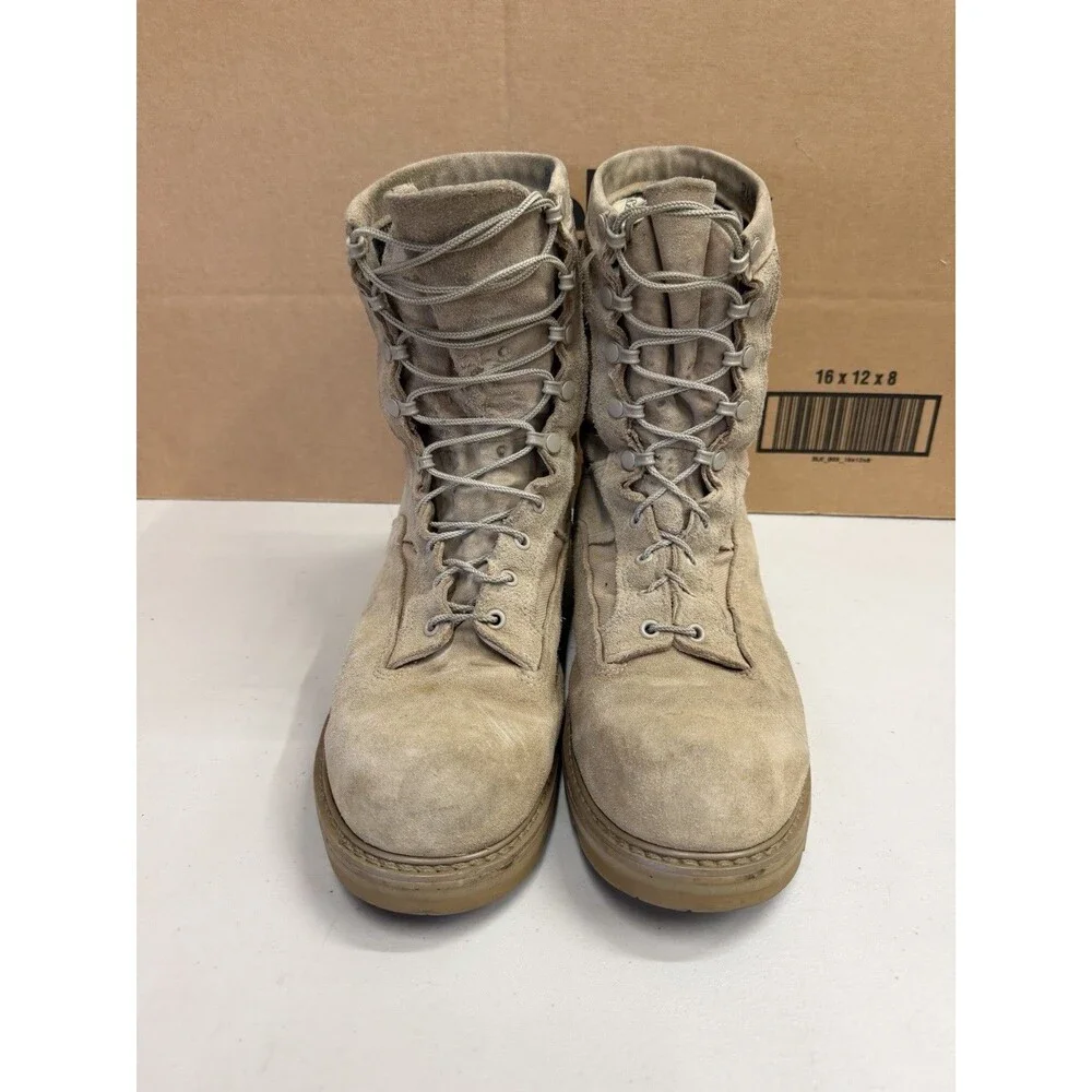 Bates Boots Mens Size 11.5 R Beige Suede Gore-Tex Combat Military E30500B